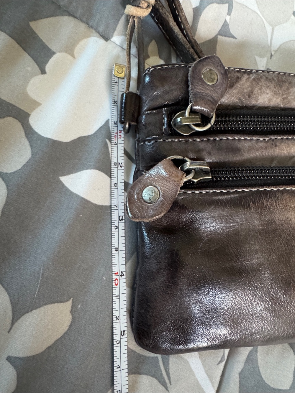 BED|STU Distressed Brown Leather Wristlet with Removable Strap - Picture 7 of 7